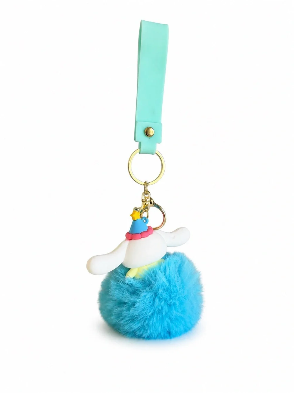 Only You Blue Pom-Pom Character Keychain
